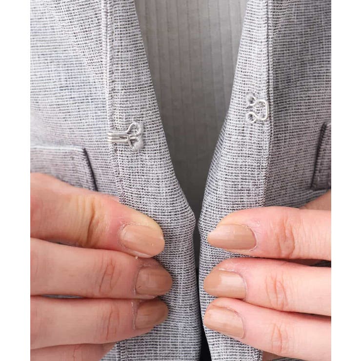 [セットアップ対応]ライトシャンブレー カラーレスジャケット/洗える | OFUON | 詳細画像21 