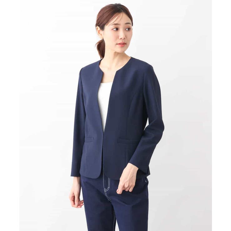 [セットアップ対応]ライトシャンブレー カラーレスジャケット/洗える | OFUON | 詳細画像23 