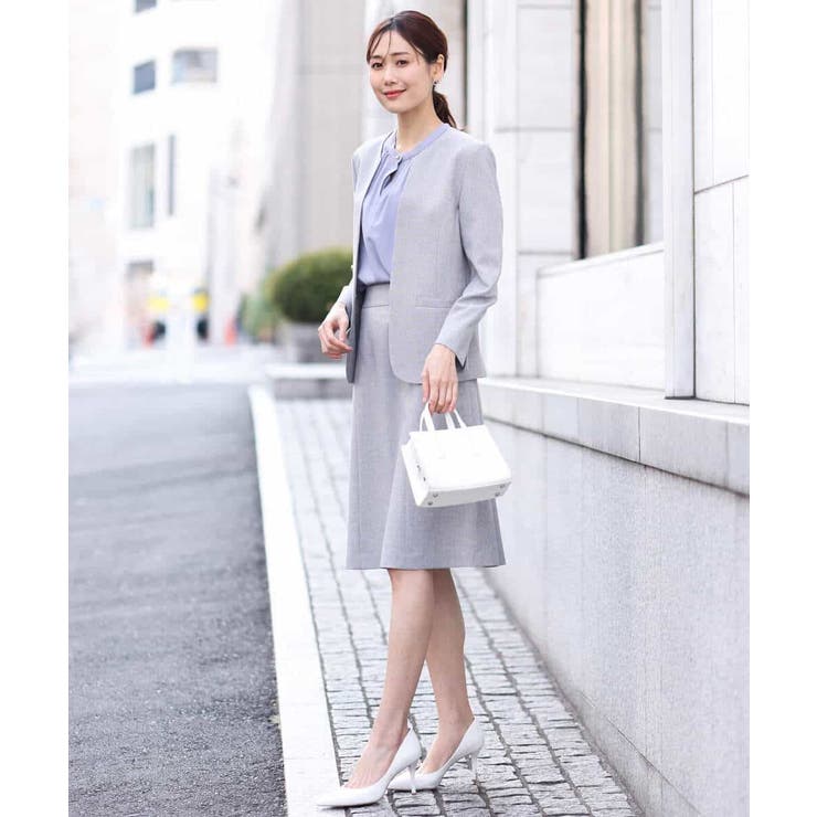 [セットアップ対応]ライトシャンブレー カラーレスジャケット/洗える | OFUON | 詳細画像8 