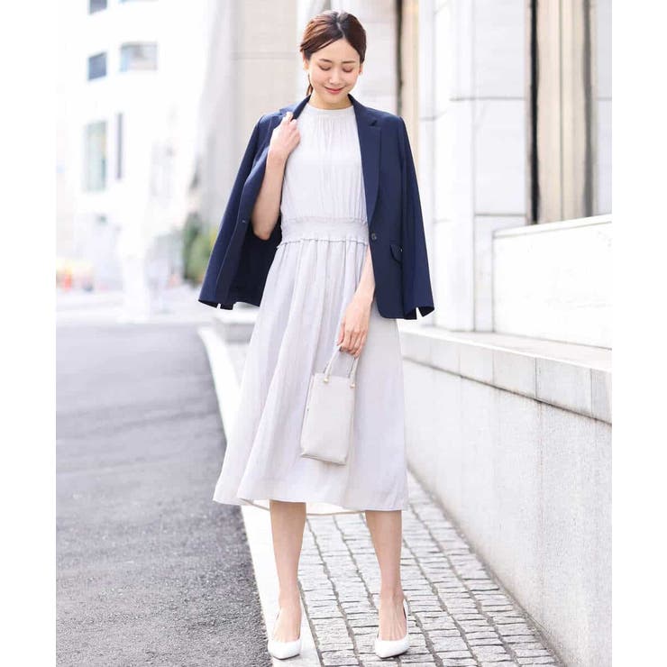 [セットアップ対応]ライトシャンブレー テーラードジャケット/洗える | OFUON | 詳細画像15 