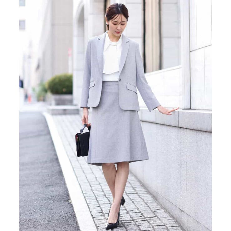 [セットアップ対応]ライトシャンブレー テーラードジャケット/洗える | OFUON | 詳細画像21 