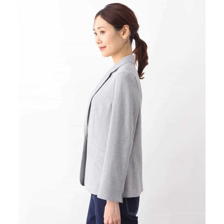 [セットアップ対応]ライトシャンブレー テーラードジャケット/洗える | OFUON | 詳細画像27 