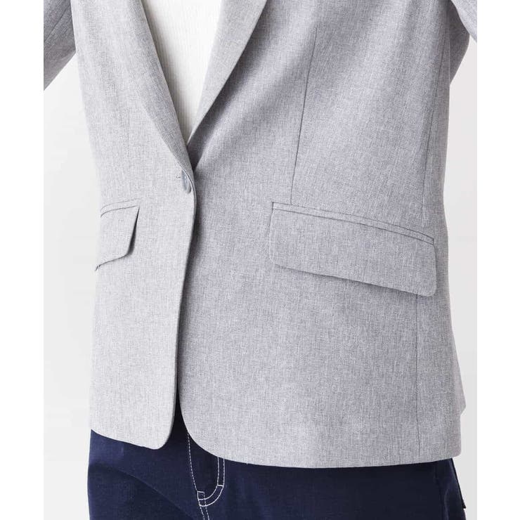 [セットアップ対応]ライトシャンブレー テーラードジャケット/洗える | OFUON | 詳細画像32 