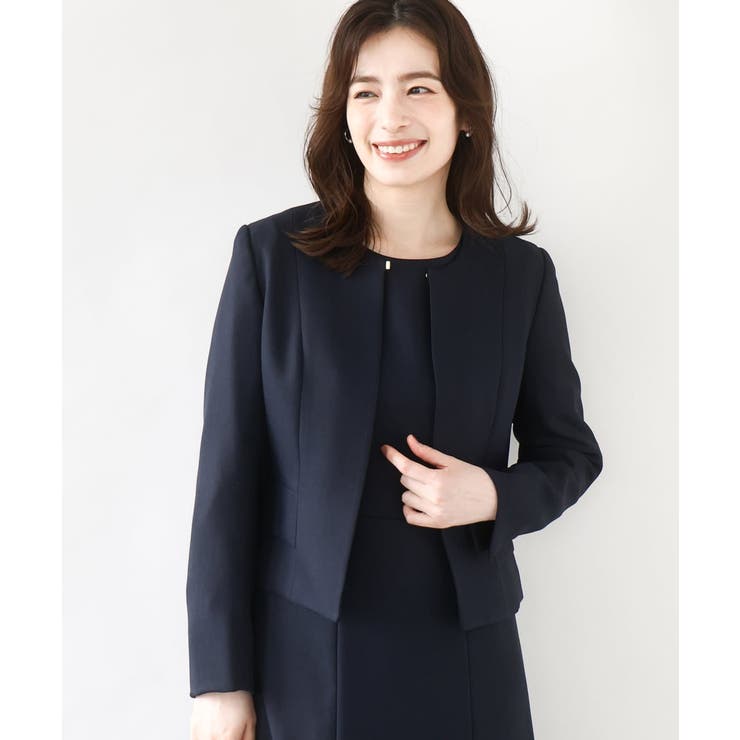 [セットアップ対応]ノーカラージャケット/洗える/WEB限定サイズあり | OFUON | 詳細画像1 