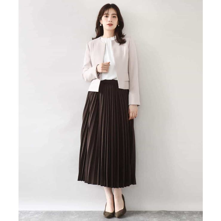 [セットアップ対応]ノーカラージャケット/洗える/WEB限定サイズあり | OFUON | 詳細画像19 