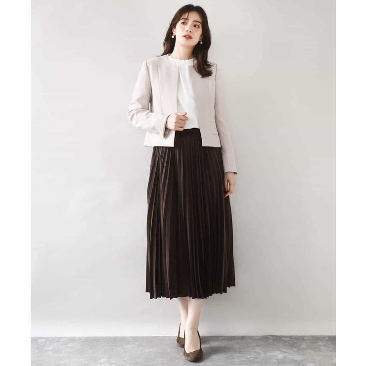 [セットアップ対応]ノーカラージャケット/洗える/WEB限定サイズあり | OFUON | 詳細画像20 