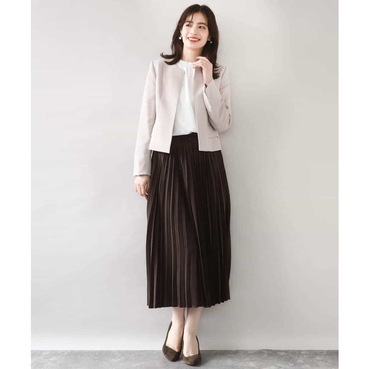 [セットアップ対応]ノーカラージャケット/洗える/WEB限定サイズあり | OFUON | 詳細画像21 