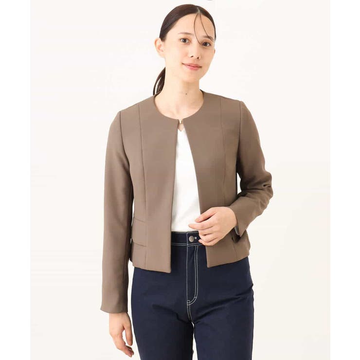 [セットアップ対応]ノーカラージャケット/洗える/WEB限定サイズあり | OFUON | 詳細画像34 