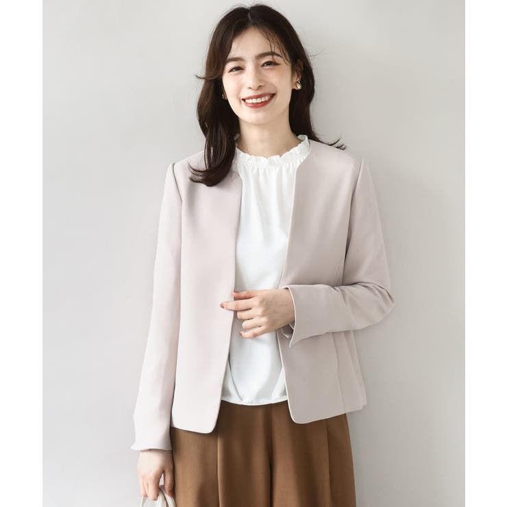 ベージュ | [セットアップ対応]カラーレスジャケット/洗える/WEB限定サイズあり | OFUON