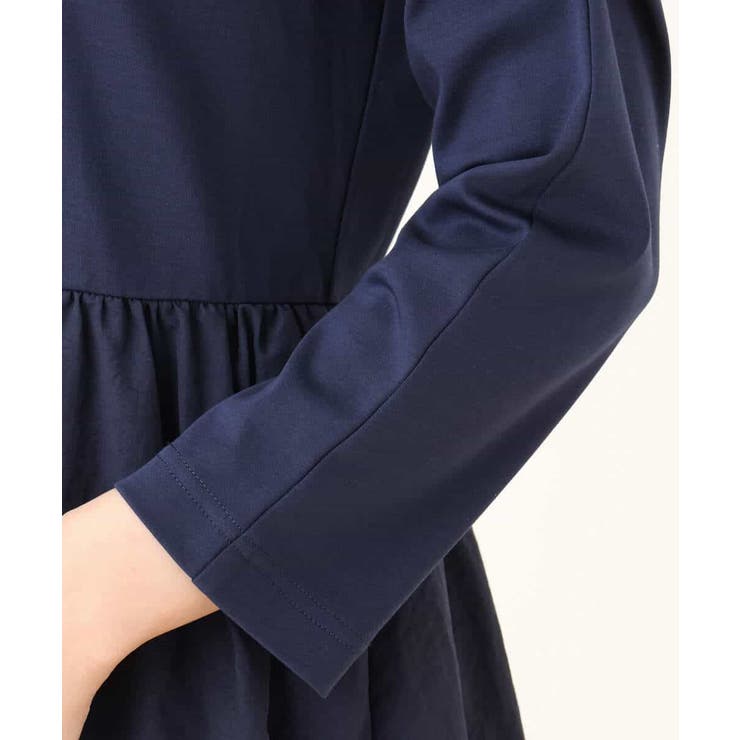 ギャザースリーブドッキングワンピース/洗える/WEB限定サイズあり | OFUON | 詳細画像7 