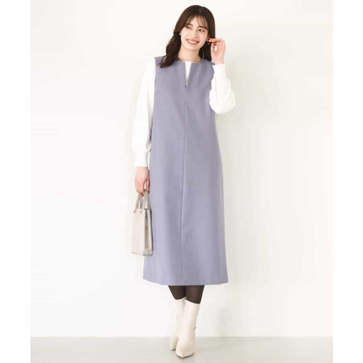 キーネックデザインジャンパースカート/洗える/WEB限定サイズあり | OFUON | 詳細画像10 