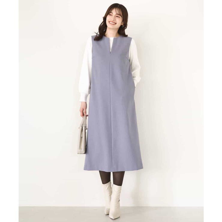 キーネックデザインジャンパースカート/洗える/WEB限定サイズあり | OFUON | 詳細画像12 