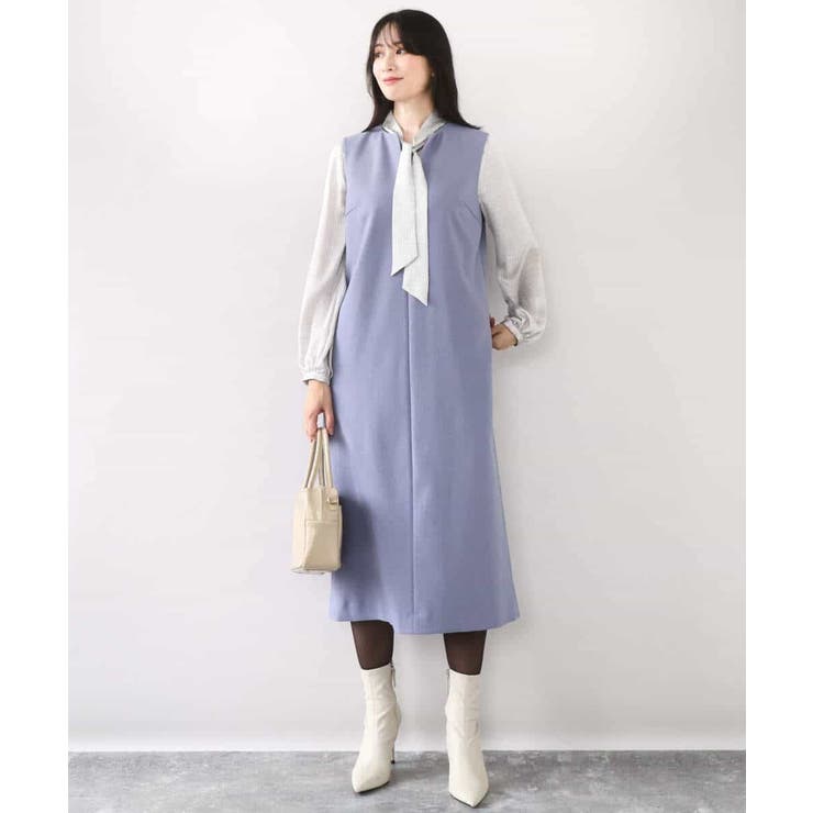 キーネックデザインジャンパースカート/洗える/WEB限定サイズあり | OFUON | 詳細画像14 