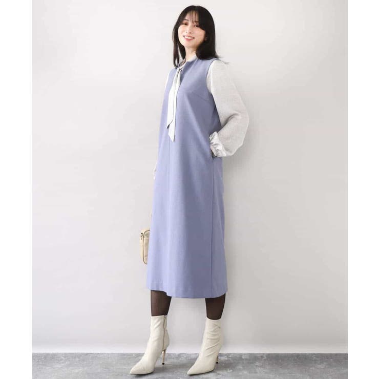 キーネックデザインジャンパースカート/洗える/WEB限定サイズあり | OFUON | 詳細画像16 