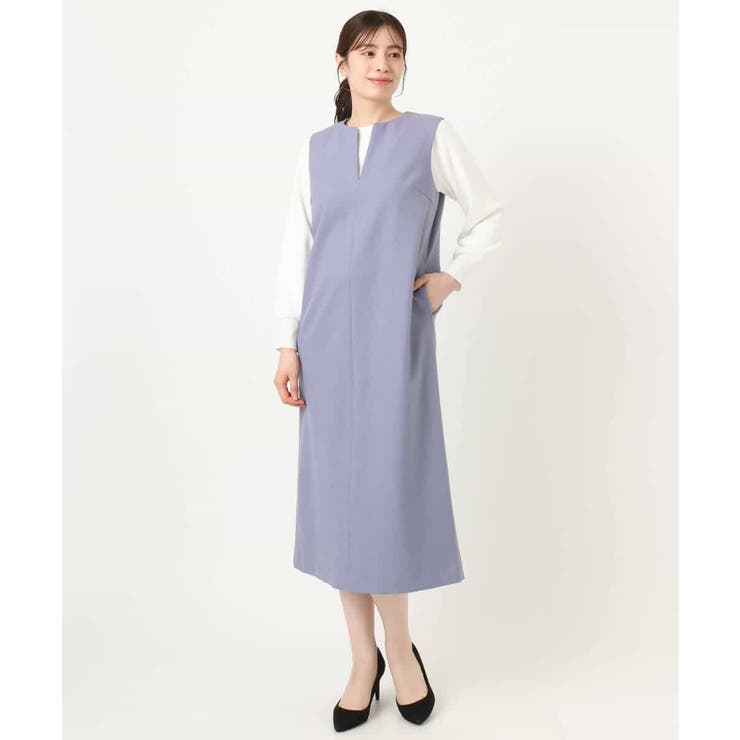 キーネックデザインジャンパースカート/洗える/WEB限定サイズあり | OFUON | 詳細画像17 