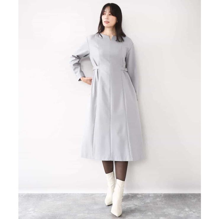 ウールライクベルトデザインワンピース/洗える/WEB限定サイズあり | OFUON | 詳細画像10 