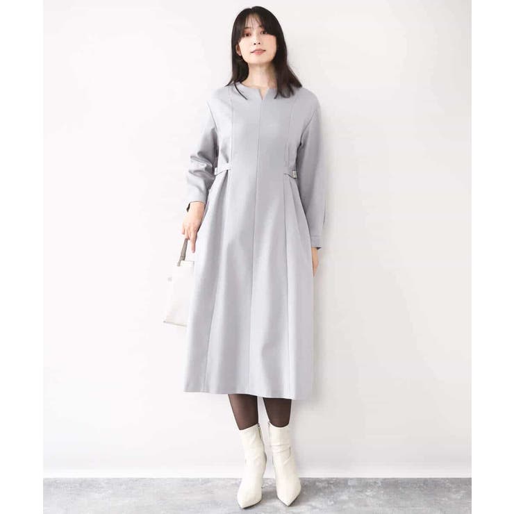 ウールライクベルトデザインワンピース/洗える/WEB限定サイズあり | OFUON | 詳細画像11 