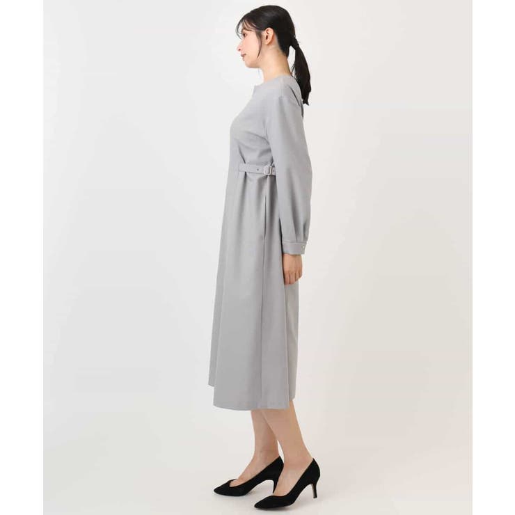 ウールライクベルトデザインワンピース/洗える/WEB限定サイズあり | OFUON | 詳細画像13 