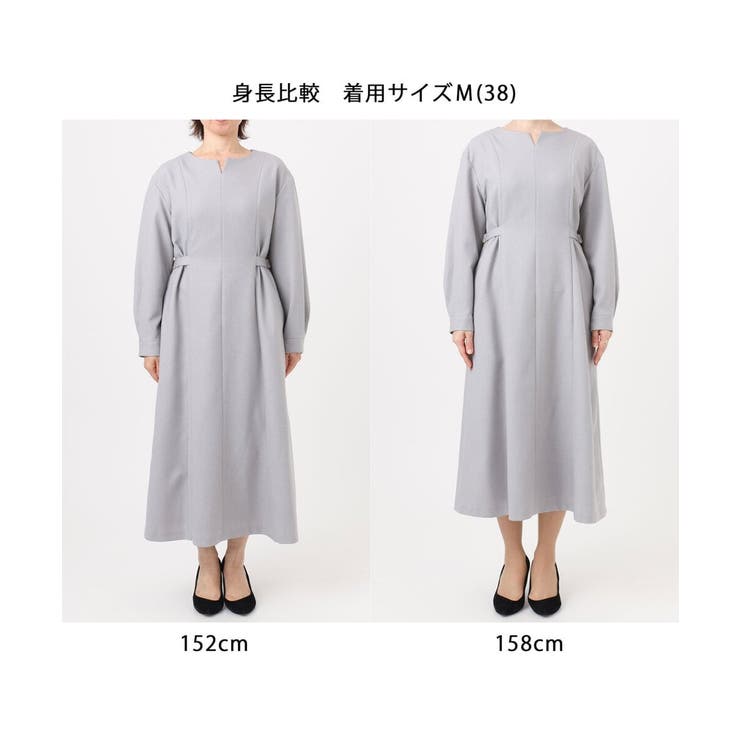 ウールライクベルトデザインワンピース/洗える/WEB限定サイズあり | OFUON | 詳細画像24 