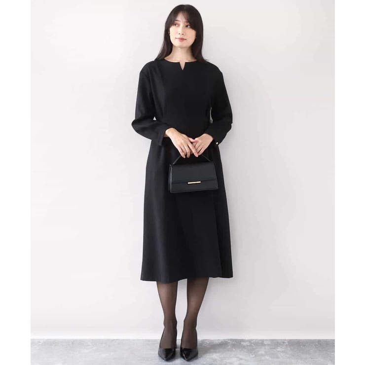 ウールライクベルトデザインワンピース/洗える/WEB限定サイズあり | OFUON | 詳細画像5 