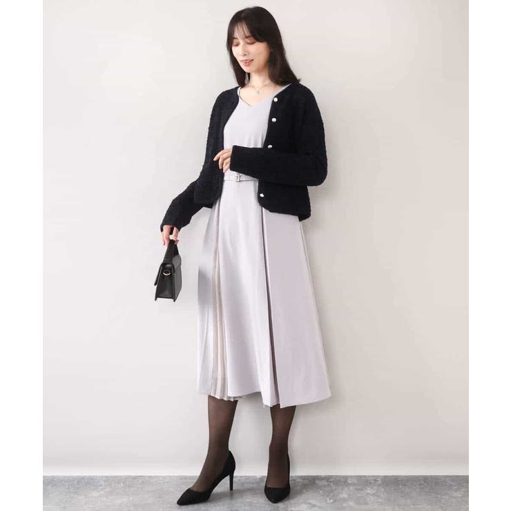 シフォンプリーツデザインワンピース/洗える/WEB限定サイズあり | OFUON | 詳細画像11 