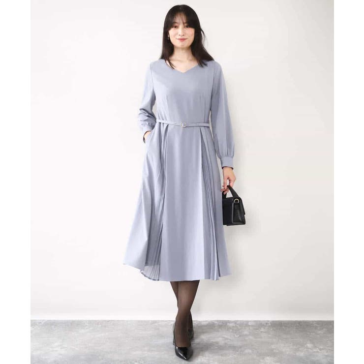シフォンプリーツデザインワンピース/洗える/WEB限定サイズあり | OFUON | 詳細画像15 