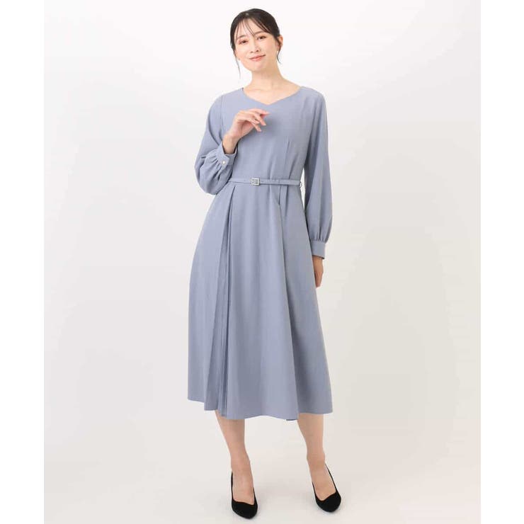 シフォンプリーツデザインワンピース/洗える/WEB限定サイズあり | OFUON | 詳細画像16 