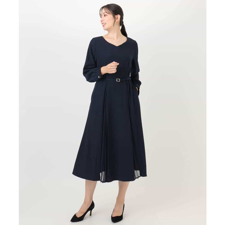 シフォンプリーツデザインワンピース/洗える/WEB限定サイズあり | OFUON | 詳細画像28 