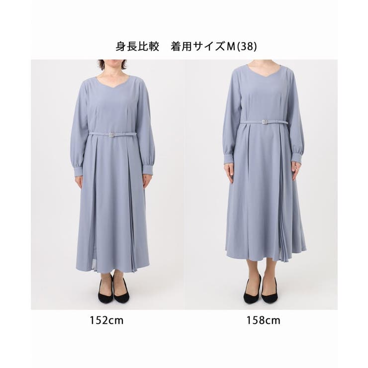 シフォンプリーツデザインワンピース/洗える/WEB限定サイズあり | OFUON | 詳細画像30 