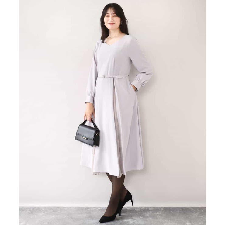 シフォンプリーツデザインワンピース/洗える/WEB限定サイズあり | OFUON | 詳細画像6 