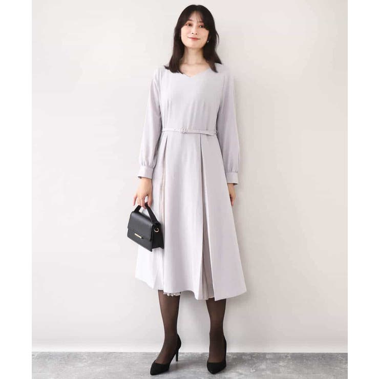 シフォンプリーツデザインワンピース/洗える/WEB限定サイズあり | OFUON | 詳細画像7 