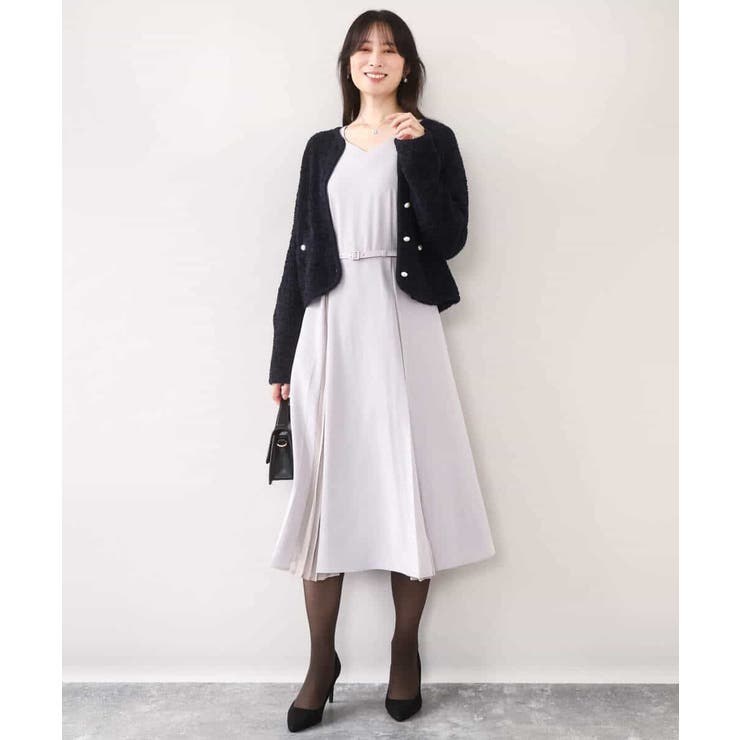 シフォンプリーツデザインワンピース/洗える/WEB限定サイズあり | OFUON | 詳細画像9 