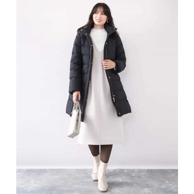 サイドパール調釦デザインVネックジャンパースカート 洗える WEB限定サイズあり | OFUON | 詳細画像11 