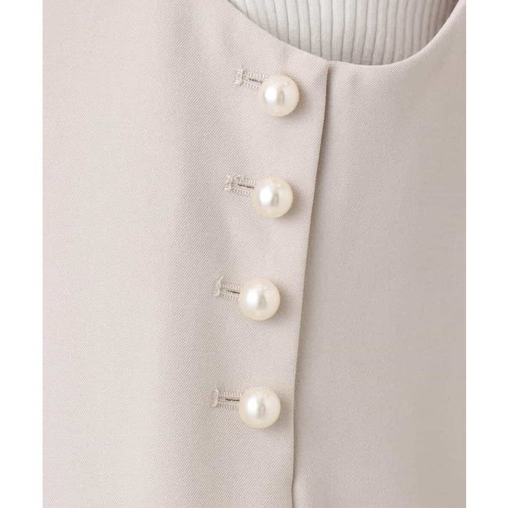 サイドパール調釦デザインVネックジャンパースカート 洗える WEB限定サイズあり | OFUON | 詳細画像24 