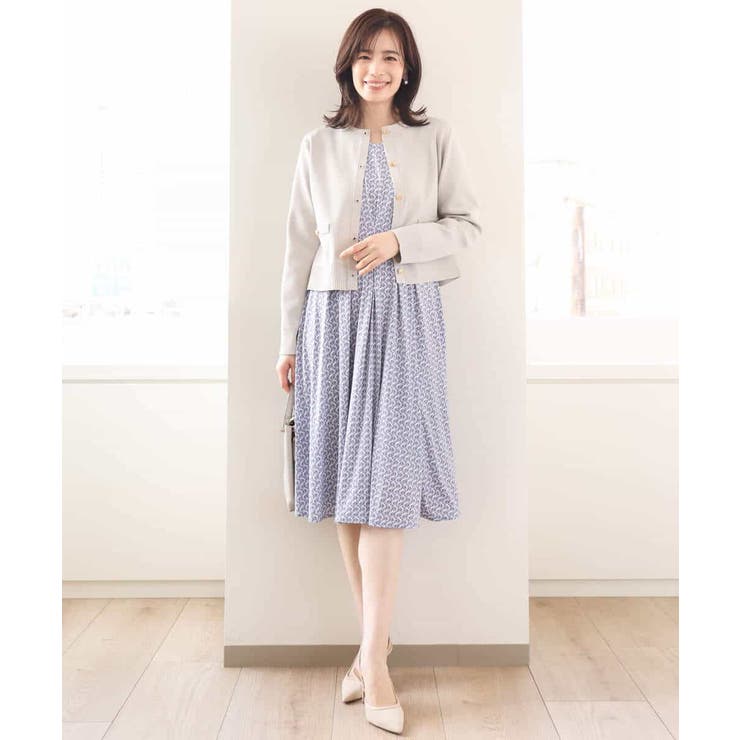 ジオメトリックプリントジャージワンピース/洗える/WEB限定サイズあり | OFUON | 詳細画像11 