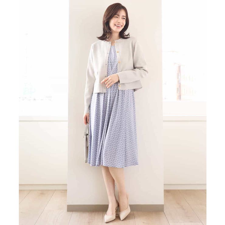 ジオメトリックプリントジャージワンピース/洗える/WEB限定サイズあり | OFUON | 詳細画像12 