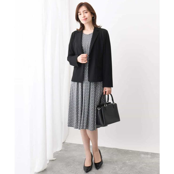 ジオメトリックプリントジャージワンピース/洗える/WEB限定サイズあり | OFUON | 詳細画像17 