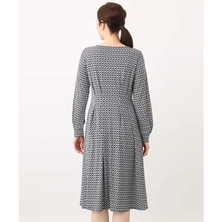 ジオメトリックプリントジャージワンピース/洗える/WEB限定サイズあり | OFUON | 詳細画像22 