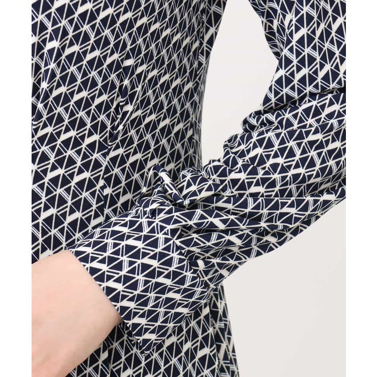 ジオメトリックプリントジャージワンピース/洗える/WEB限定サイズあり | OFUON | 詳細画像24 