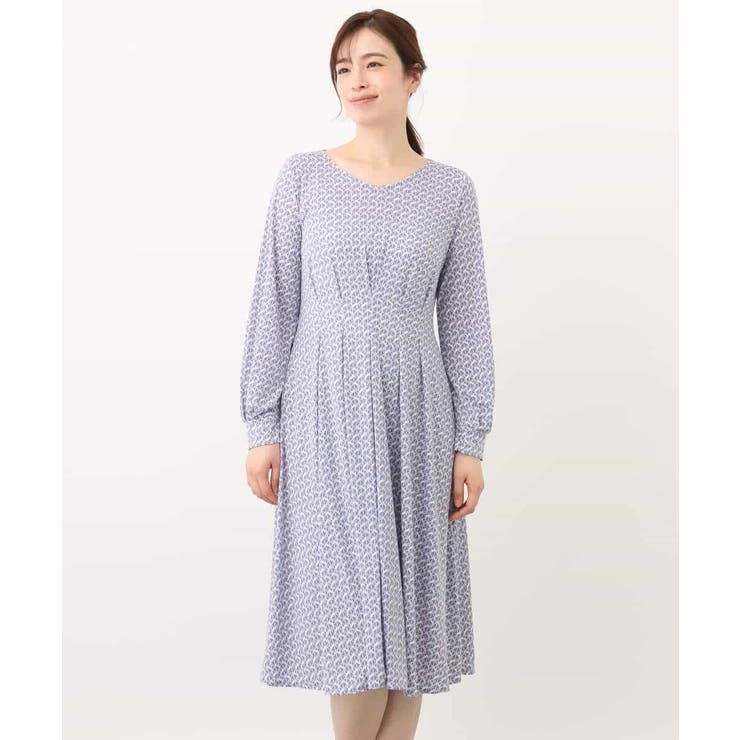 ジオメトリックプリントジャージワンピース/洗える/WEB限定サイズあり | OFUON | 詳細画像27 