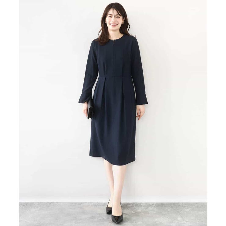 ウエストタックワンピース/洗える/WEB限定サイズあり | OFUON | 詳細画像4 