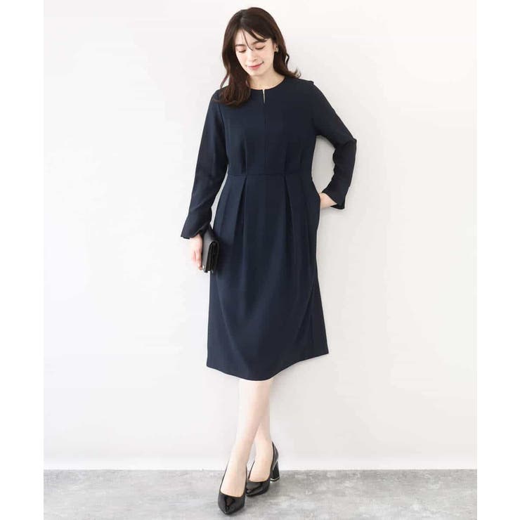 ウエストタックワンピース/洗える/WEB限定サイズあり | OFUON | 詳細画像5 