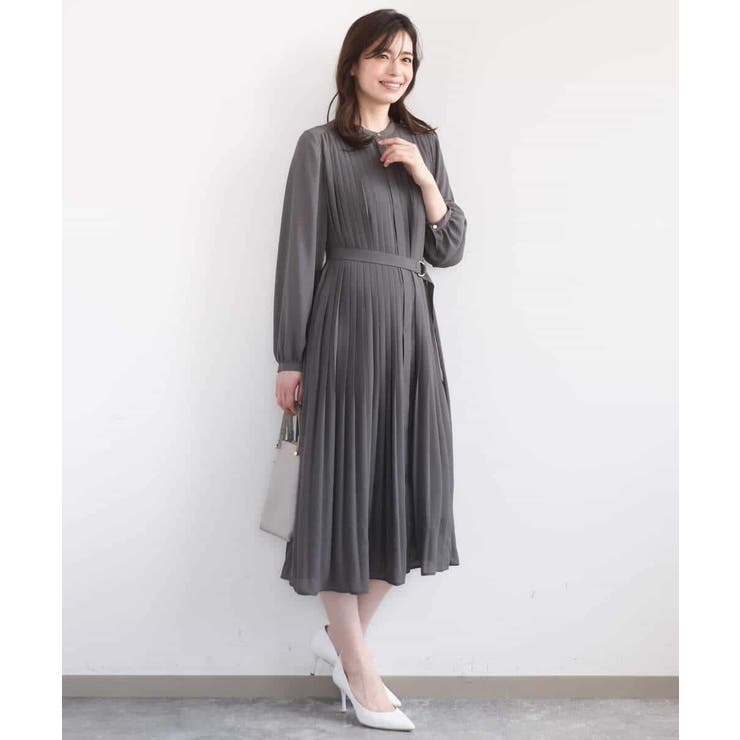 プリーツジョーゼットワンピース/洗える/WEB限定サイズあり | OFUON | 詳細画像10 