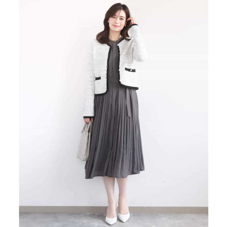 プリーツジョーゼットワンピース/洗える/WEB限定サイズあり | OFUON | 詳細画像14 