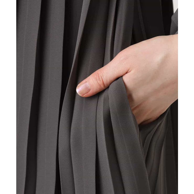 プリーツジョーゼットワンピース/洗える/WEB限定サイズあり | OFUON | 詳細画像21 