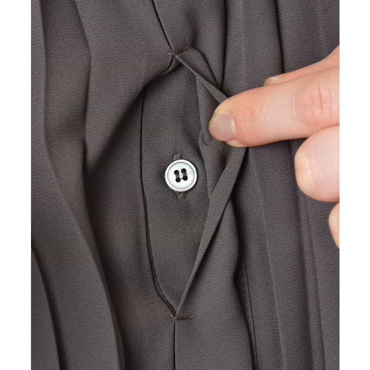 プリーツジョーゼットワンピース/洗える/WEB限定サイズあり | OFUON | 詳細画像22 