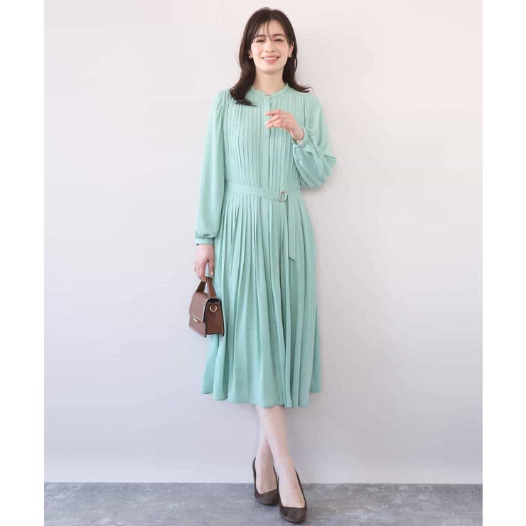 プリーツジョーゼットワンピース/洗える/WEB限定サイズあり | OFUON | 詳細画像3 