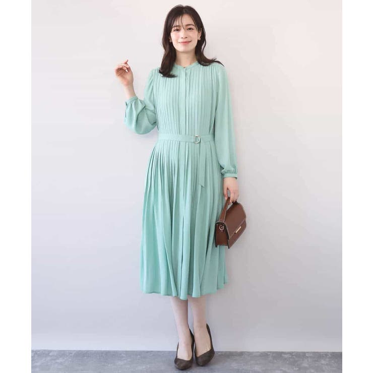 プリーツジョーゼットワンピース/洗える/WEB限定サイズあり | OFUON | 詳細画像5 