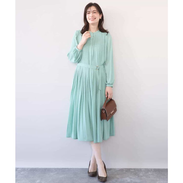 プリーツジョーゼットワンピース/洗える/WEB限定サイズあり | OFUON | 詳細画像6 
