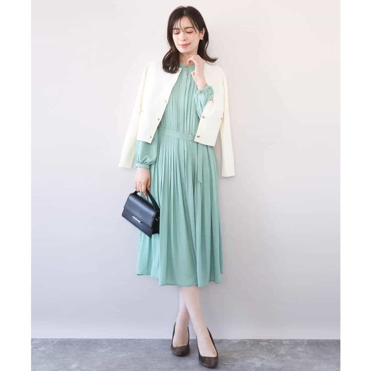 プリーツジョーゼットワンピース/洗える/WEB限定サイズあり | OFUON | 詳細画像8 